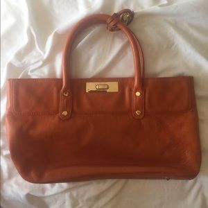 Orange Leather Handbag